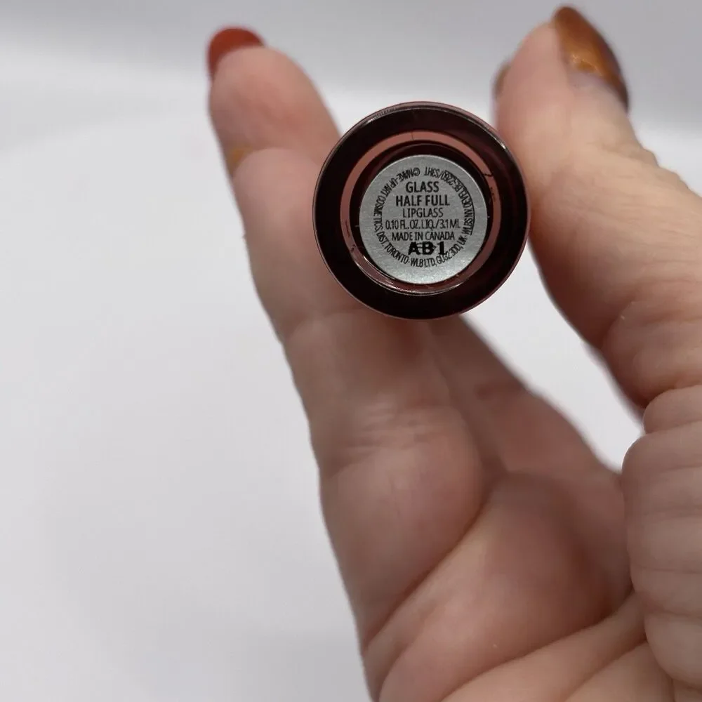 Mac Lipglass Lipgloss  Glass Half Full  .1 OZ / 3.1 M full size New Discontinued